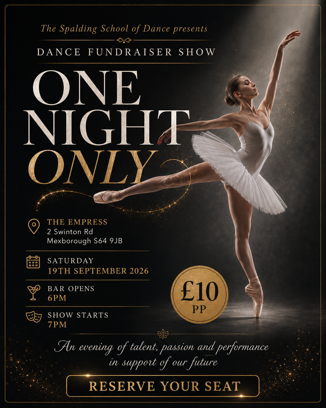 One Night Only - Dance show  Poster